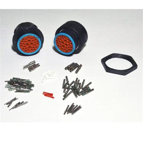 Deutsch Hdp20 29 Pin Bulkhead Connector And Ring Kit 12 14 And 20 Awg Cl
