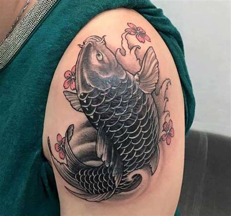 Rất Hay Hình Xăm Cá Chép Đen Trắng ️ Tattoo Cá Chép Đơn Giản Blog Thú Vị