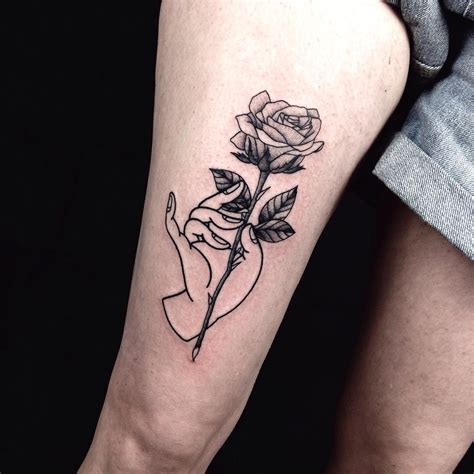 For those who wanted to keep a smaller tattoo design, a small rose on the arms, wrists, or back is also nice. Rose Tattoo on Thigh | Best Tattoo Ideas Gallery