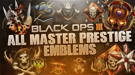 All Level 1000 Master Prestige Emblems In Black Ops 3 All Master