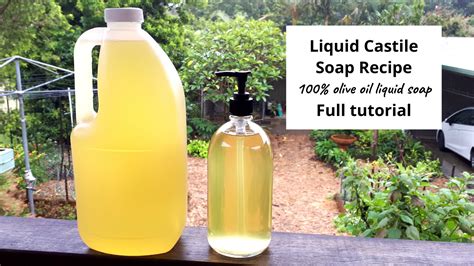 Liquid Castile Soap Making 100 Olive Oil Liquid Soap Recipe — Ellys