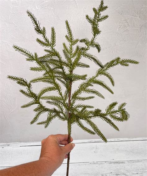 Artificial Norfolk Pine Branch Natural Touch Life Like Etsy