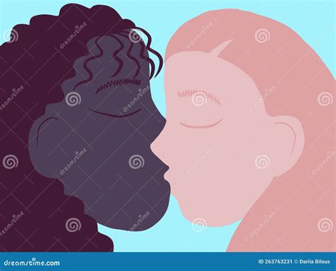 two lesbian girls hand to hand silhouette illustration isolated on white background lovely