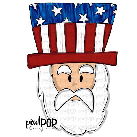 Whimsical Uncle Sam Design Png July 4th Fourth Of July 4th Of