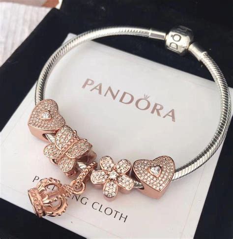 Pandora rose gold clasp with silver bangle bracelet 580713/ pandora bracelet, pandora charms, pandora beads, gift. Pandora rose gold charm bracelet #pandorajewelry # ...