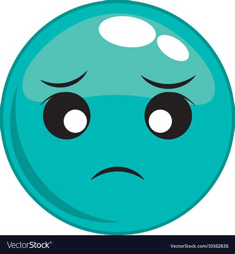 Sad Face Cartoon Expression Icon Graphic Vector Image