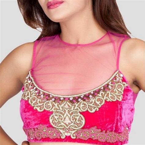 15 Beautiful Blouse Front Neck Designs For Ladies Styles