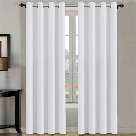 White Curtains 84 Inches Long For Living Room Thermal Insulated Window