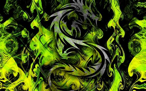 Hd wallpapers and background images. High Resolution Desktop Pictures with Cool Green Tribal ...