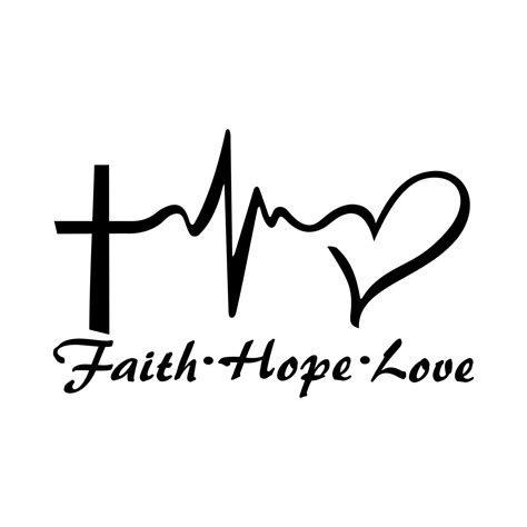 Faith Hope Love 25 Colors And Multiple Sizes Sticker Decal 5