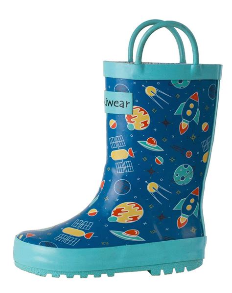 Oaki Kids Rain Boots For Boys Girls Toddlers Children Outer Space