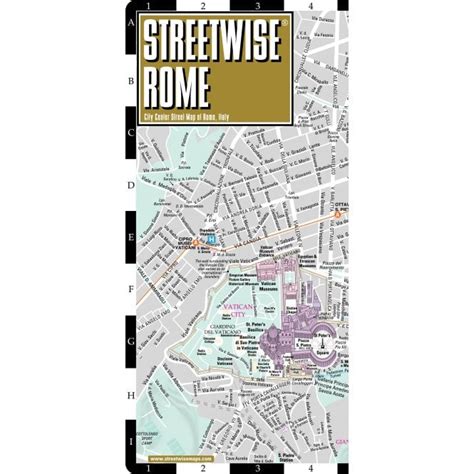 Streetwise Rome Laminated City Center Street Map