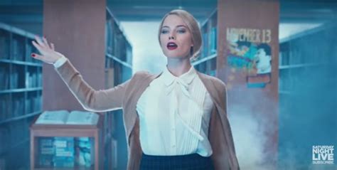 Margot Robbie Is A Scary Sexy Librarian In The Snl Season Premiere Maxim Scoopnest