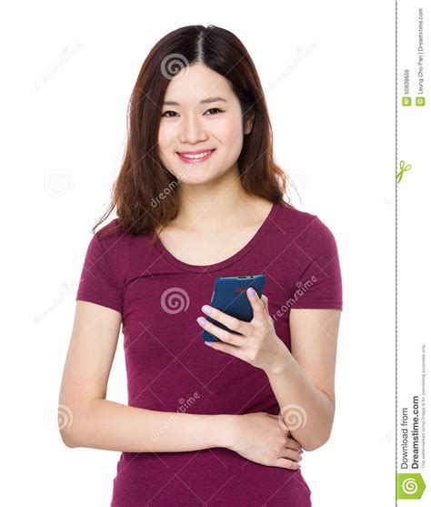 Woman Use Of Cellphone Stock Photo Image Of Japanese