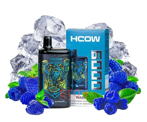 Hcow Steam Blue Razz Ice Mbox 6000 Puffs Rechargeable Disposable Vape Pod