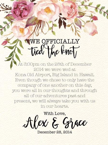 Wedding Announcement Wording Ideas That Youll Need Clear Wedding Invites