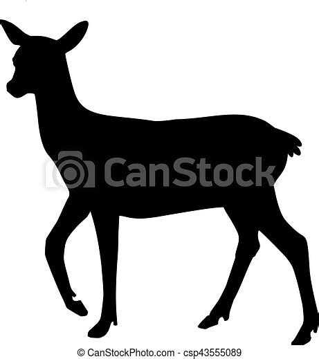 Silhouette Of Roe Deer Canstock
