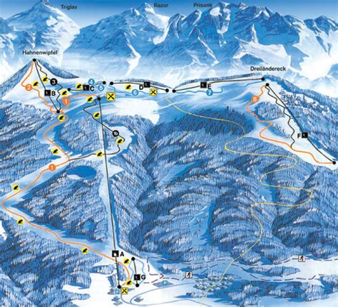 Dreilaendereck Ski Resort Guide Lagenkarte Dreilaendereck Ski Urlaub