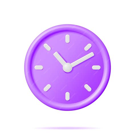 Premium Vector 3d Simple Classic Round Wall Clock Isolated
