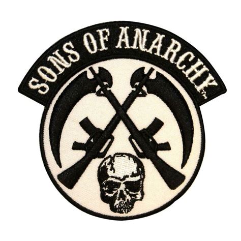 Sons Of Anarchy Crossed Guns Patch Biker Badge Skull Etsy