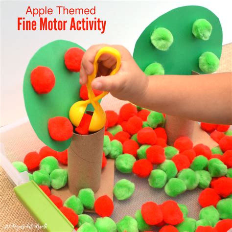 Apple Themed Fine Motor Activity The Resourceful Mama