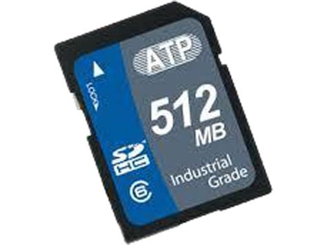 Atp 512mb Secure Digital Sd Flash Card Model Af512sdi 5acxx