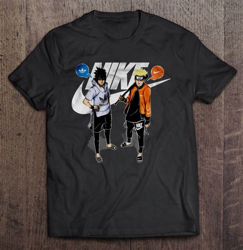 Naruto And Sasuke Nike Adidas T Shirts Teeherivar