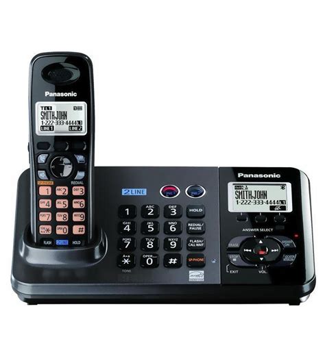 Buy Panasonic 2 Line Cordless Phone Kx Tg9385bx Base Dial With
