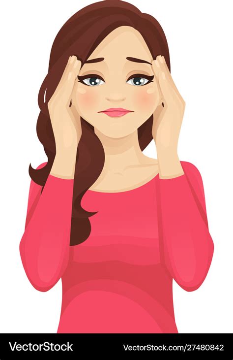 Stressed Woman Royalty Free Vector Image Vectorstock