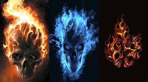44 Flaming Skulls Wallpaper On Wallpapersafari