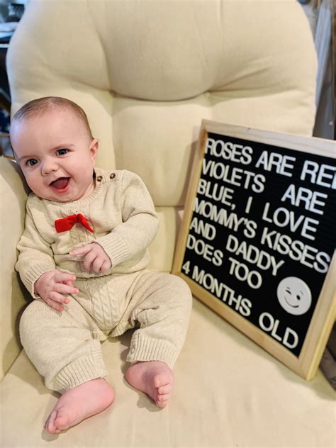 4 Months Old Letter Board Letter Hjw