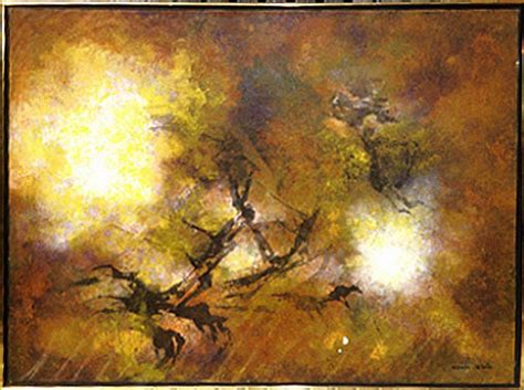 Hiroshi Honda Abstract Composition Oil Painting