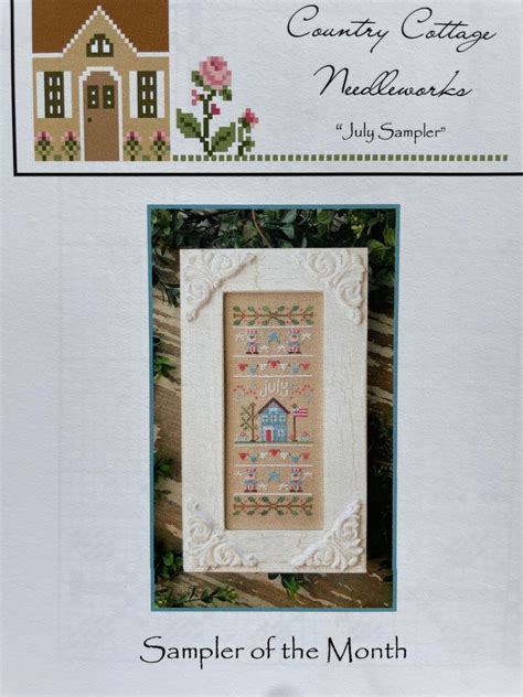 New Series Country Cottage Needleworks Sampler Of The Month Etsy