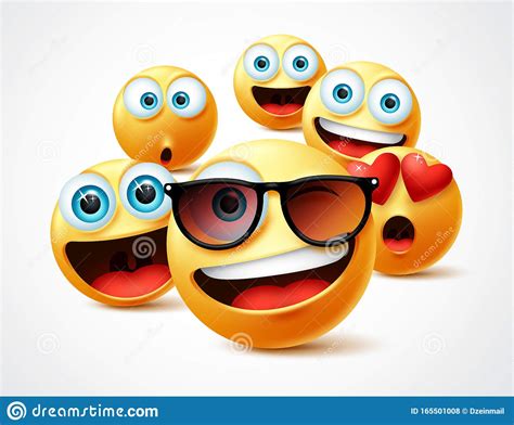 Smileys Emojis Famous Celebrity Vector Concept Famous