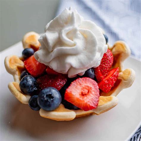 Waffle Bowl Recipe With Fresh Fruit Vegan And Delicious