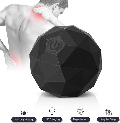 electric vibrating massage ball 2 speed fitness yoga pilates physical therapy massage roller to