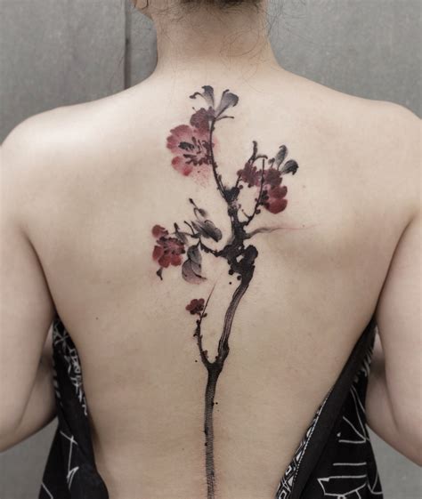 Flower Spine Tattoos Flower Tattoo Back Flower Tattoo Shoulder