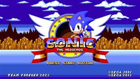 Sonic Reclassified Title Screen Sonic The Hedgehog Forever Mods
