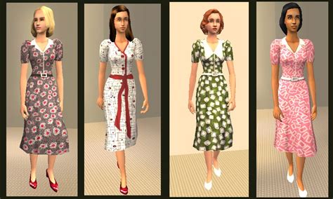 Mod The Sims Vintage Dresses For Adults And Young Adults