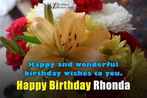 Happy Birthday Rhonda