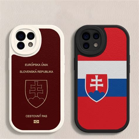 Slovakia Passport Flag Map Phone Case Lambskin For Vivo T1 Y33s Y21t Y76 Y17 Y55s Y77 Y20 Iqoo 9