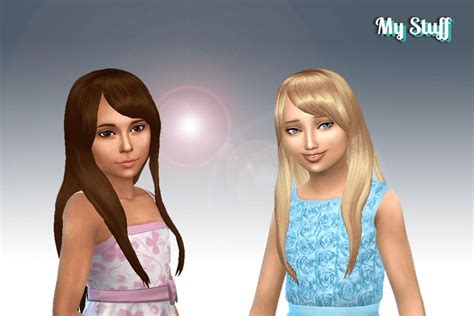 Mystufforigin Diana Hair For Girls Sims 4 Hairs Girl Hairstyles