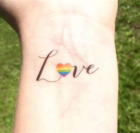 Gay Pride Temporary Tattoo Gay Wedding T Love Is Love Etsy