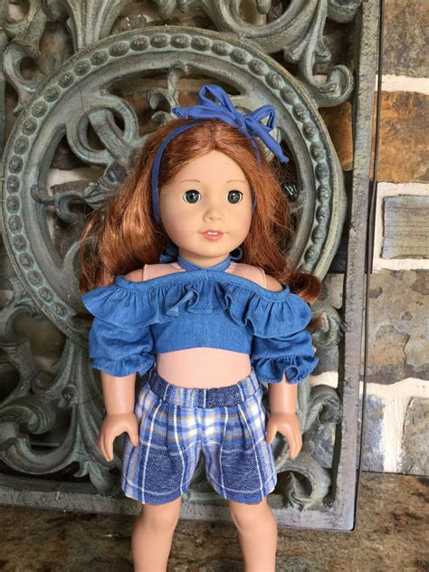 18 inch doll clothes made to fit dolls like the american girl doll off shoulder top… american
