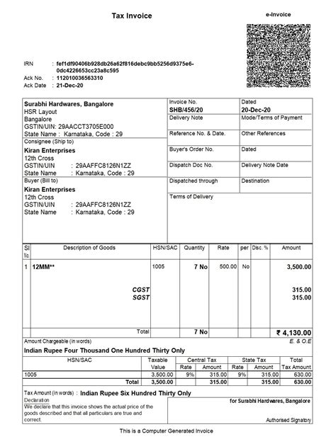 Tally Prime Export Invoice