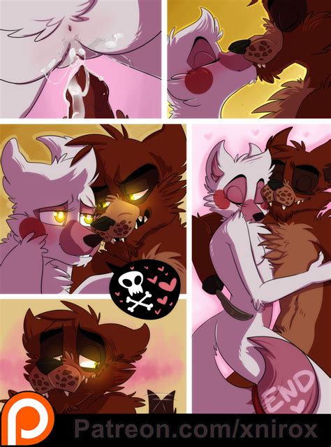 Rule 34 2015 Animatronic Anthro Biting Lip Blush Canine Comic Couple