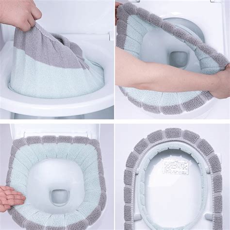 Bathroom Toilet Seat Closestool Washable Soft Warmer Mat Cover Pad
