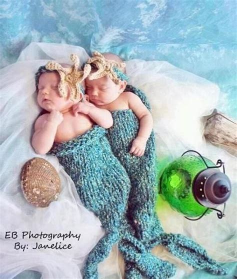 Twins Newborn Mermaid Tail Photo Props Free Ship Etsy Newborn