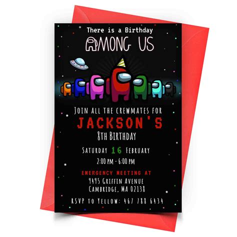 5 Freebies Among Us Birthday Invitation Free And Low Cost