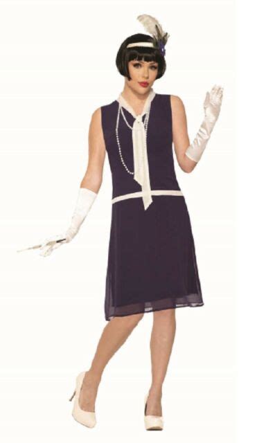 Roaring 20s Day Dreaming Daisy Flapper Costume Dress Gatsby Womens Xs
